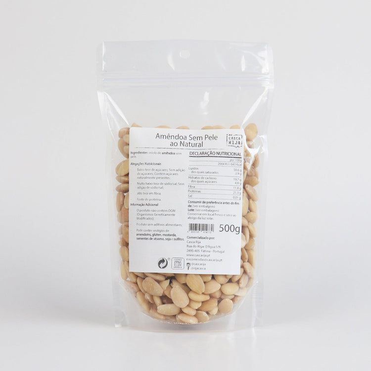Amandelen zonder vel, naturel 500 g - Casca Rija