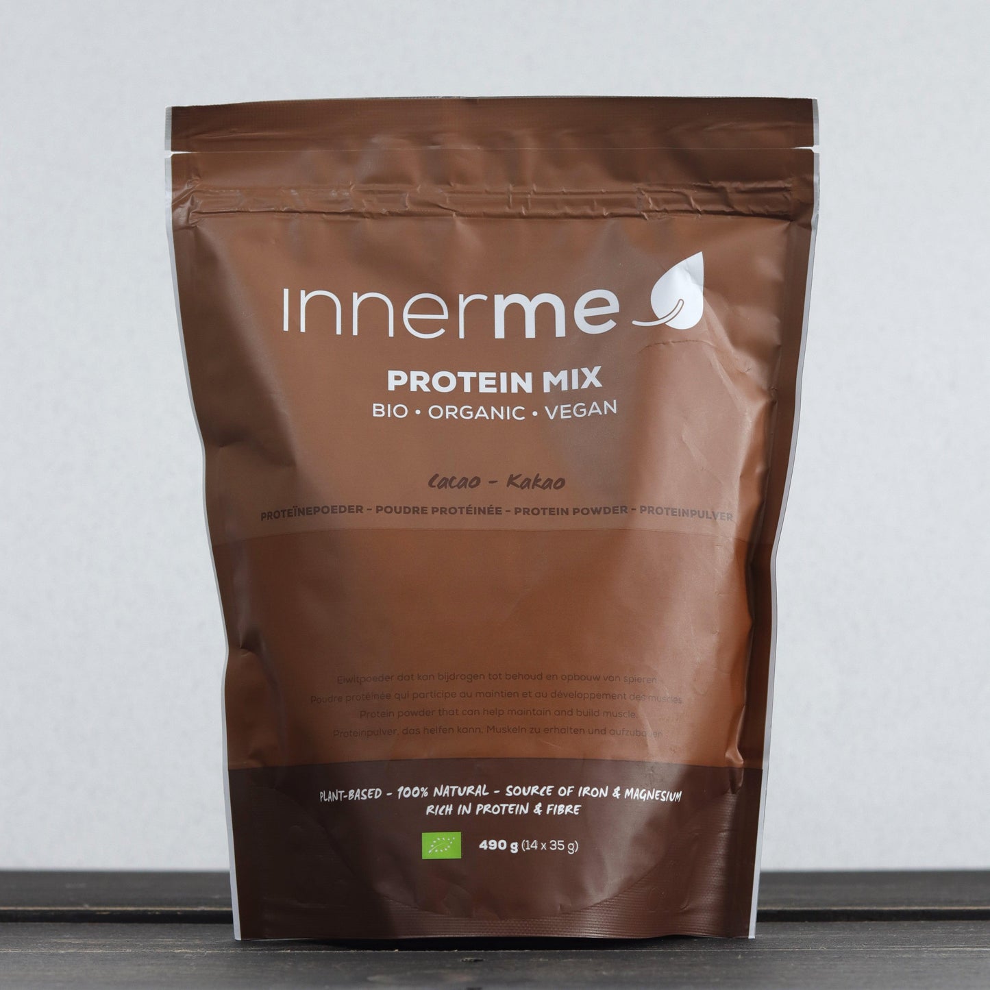 Mix de Proteína com Cacau Biológica e Vegan INNERME 480g - Casca Rija