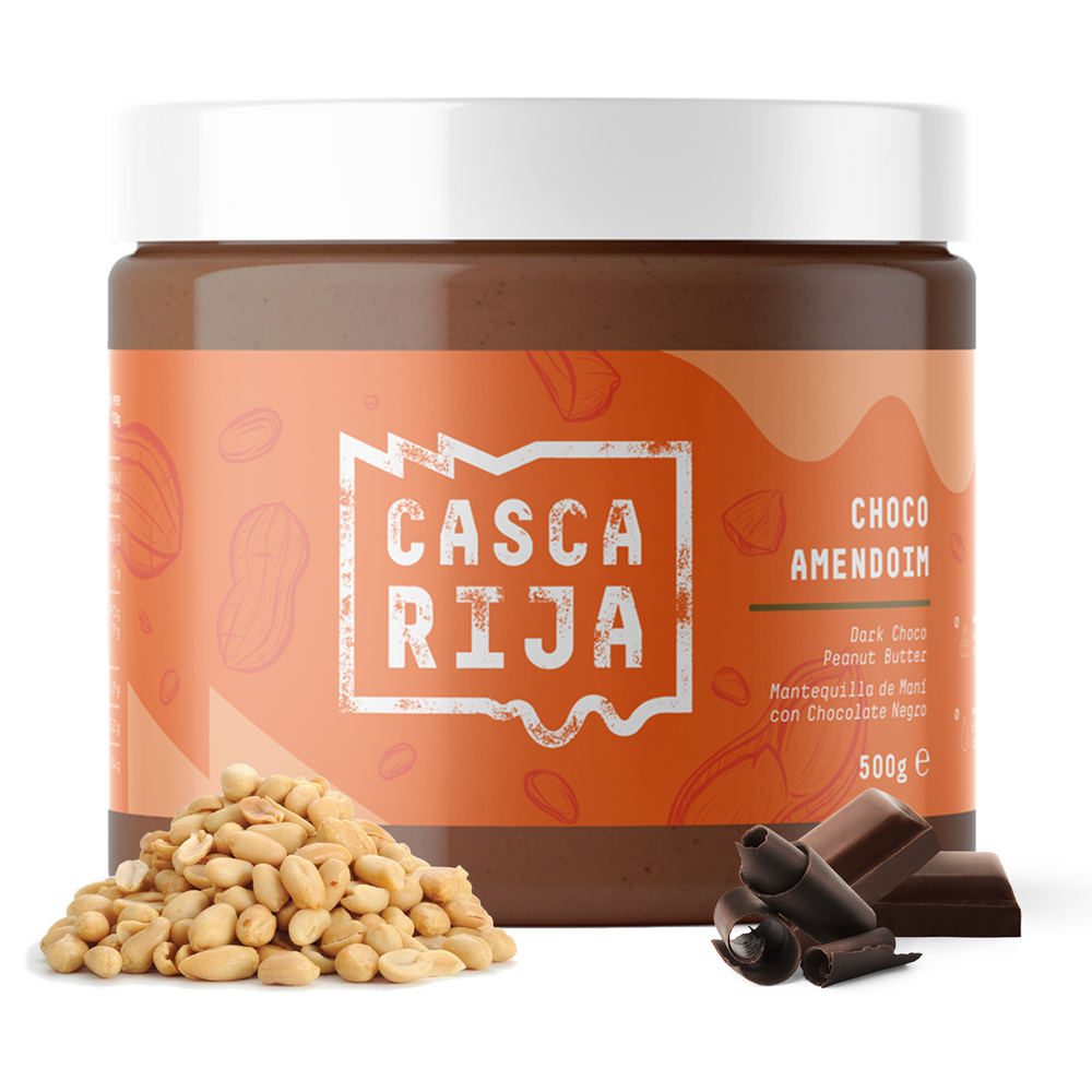 Manteiga de Amendoim com Chocolate Negro de 72% de Cacau 500 g