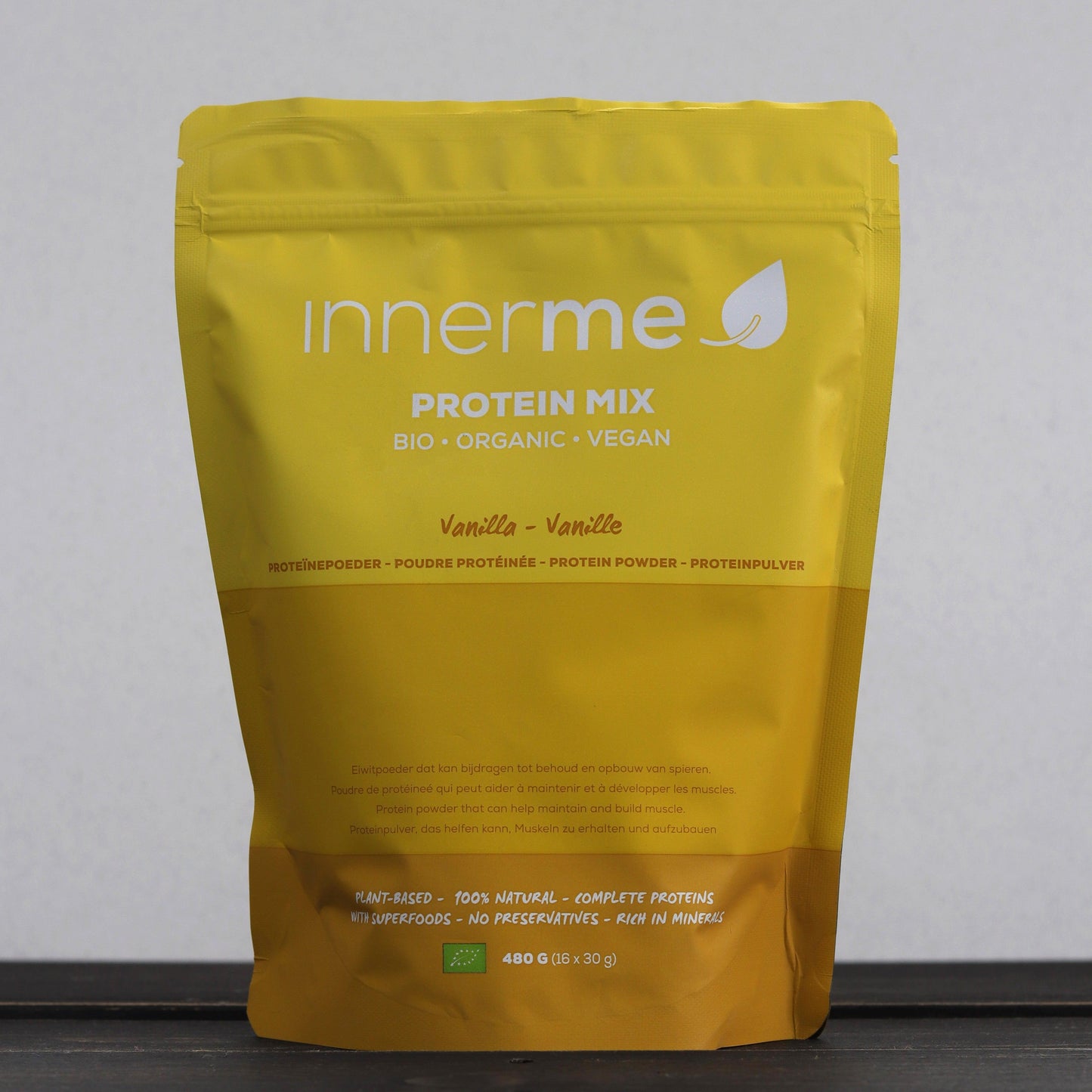 Mix de Proteína com Baunilha Biológica e Vegan INNERME 480g - Casca Rija