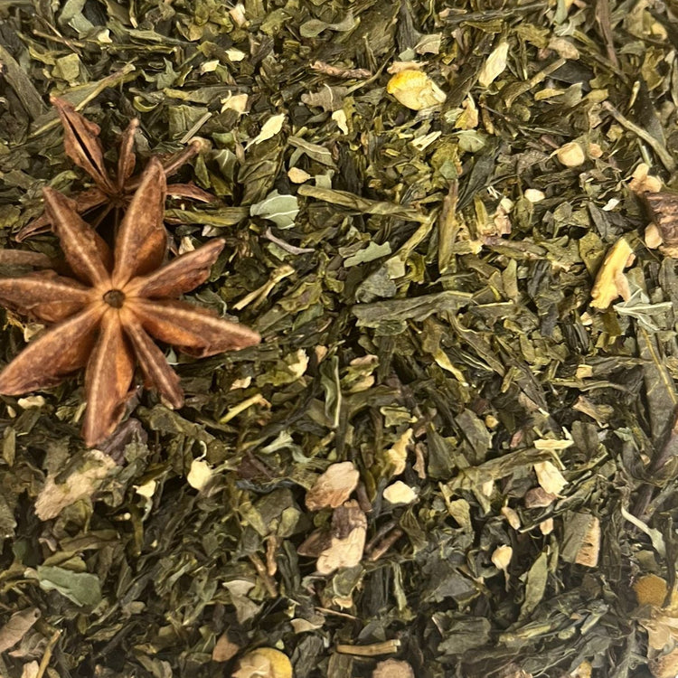 Biologische groene digestiethee